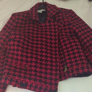 Red and Black Houndstooth Jacket